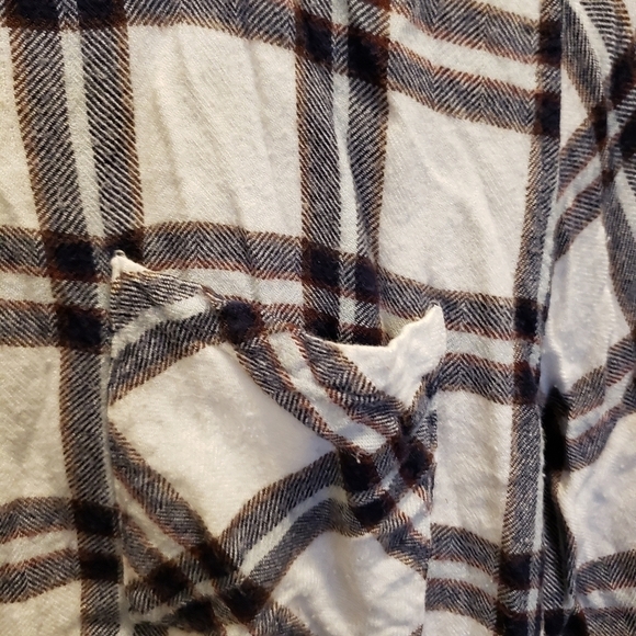 Rails Flannel Button Up Shirt White Black Plaid S - Picture 8 of 8